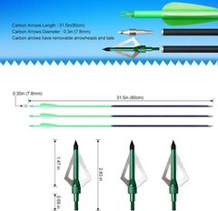 40lbs Bowfishing Bow Arrow Set Adults Beginner Combo Kit Reel Fish Recurve Bows