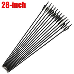 28/30/32in 12Pcs Carbon Arrows Archery Hunting SP500 For Compound & Recurve Bow