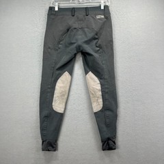 Piper Riding Breeches Women 30* Gray Stretch Patch Equestrian Performance Pants