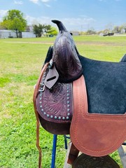 Trident Kids-Adults Western Pleasure Treeless Horse Saddle With beads 12″ to 18″