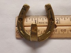 Solid Brass Horseshoe Hook w/ Screws 1 3/4″x1 3/4″