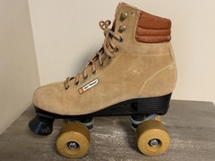 Vintage Free Former Roller Skates Brown Suede Men’s Size 6 Women’s 8