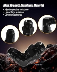 6AN Male Flare to 5/8-18 Inverted Flare Swivel Adapter Fitting 90 Degree