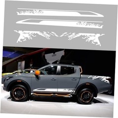 Car Decal Bed Mud Splash Kit Graphic Decal Self-Adhesive Adjustable Gloss White