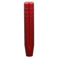Long Shift Knob Weighted Aluminum Alloy Polished Metal Driving Handle Stick Red