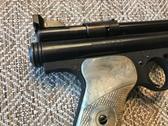 Vintage Crosman Model 150 Pellgun, .22 Cal Co2 Air Pistol, Box, Original Receipt