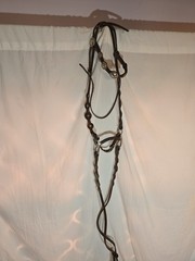Vintage Horse Western Headstall With Silver Concho marked Alpaca Mexico