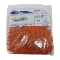 100 Pack Gateway Feathers 4″ Right Wing: Shield Faux Barred Orange 400RSBOR-100