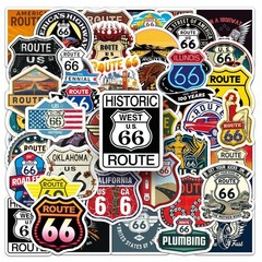 Mix 10/50 PC US American Route 66 Graffiti Luggage Notebook Sticker-No Duplicate