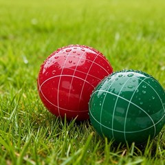 Bocce Ball Set 90mm Regulation Size – 8 Premium Resin Balls with Pallino, Car…