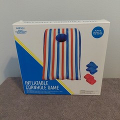 Inflatable Cornhole Game 1 Target Board 4 Waterproof Beanbags Outdoor – New