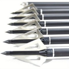 12Pcs 20″ Crossbow Bolts Carbon Arrows 100grain 3 Blade Broadhead Hunting Quiver