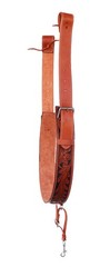 Challenger Western Floral Tooled Leather Rear Flank Back Cinch w/ Billets 9776