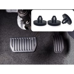 4 PCS Brake Pedal Pad and Light Switch Stopper Black