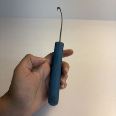Vintage Save Edge USA Farrier Hoof Knife Curved Blade Blue Handle