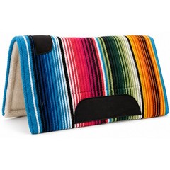 Western Saddle Pad 30×30 Multi Color Horse Tack Pad 1 Inch Fleece Bottom
