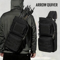 Archery Back Arrow Quiver Dual Side Carry Extendable Hunting Practice Bag