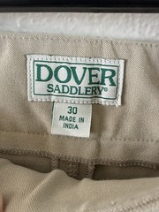 Dover Saddlery Wellesley Competition Riding Pants 30/10 Breeches Knee Patches