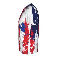 Pagaduan Mens Red Blue White Tie Dye Shirt Adult 4Th Of July Usa Flag Outfit