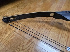 Vintage PSE Compound Bow Set PSE Laser Magnum with Bowfishing Retriever
