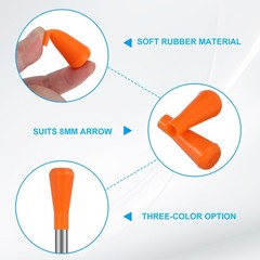 16Pcs Rubber Arrowhead Archery Soft Arrow Tips for Shooting Game Orange