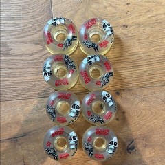 RollerBones Bowl Bombers Quad Skate Wheels 59mm 57mm 103A Clear Skulls