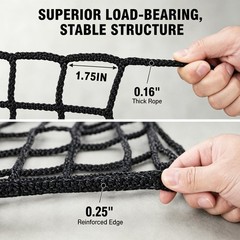 4 * 4ft Round Bale Hay Net 1.75″ Knotless Slow Feed Hay Net, Heavy Duty Hay S…