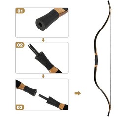 Handmade Archery 52″ Takedown Recurve Bow Traditional Bow Hunting Target 20-50LB