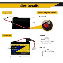 SEFEPODER Replacement Battery Compatible with Razor Scooter 24 Volt, 24V 9Ah…