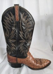 Vintage Dan Post Full Quill Ostrich Cowboy Western Boots Men’s Size 10D