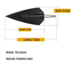 12PCS Archery Arrowheads Compound Bow Broadhead 150 Grain For Big Animals