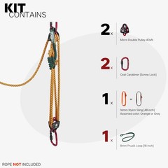 GM CLIMBING Haul Kit for 5:1 Mechanical Advantage Pulley Hauling Tensioning L…
