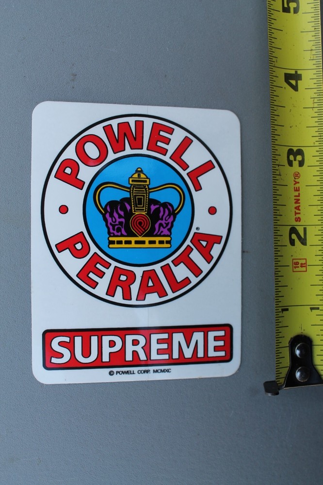 Powell Peralta Bones Supreme 1990 Clear OG Z83A Vintage Skateboarding STICKER