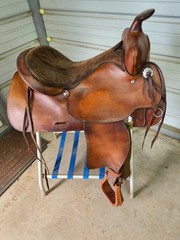 Used 16″ Brown Color Simco leather Trail Saddle #4070