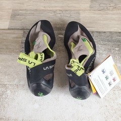 La Sportiva Cobra Eco Climbing Shoe Womens Sz 7 Falcon Brown Apple Green Classic