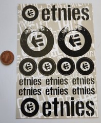 Etnies skateboard 2002 Vintage diecut sticker set Flawless New Old Stock