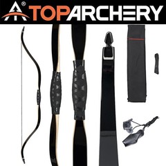 Archery 46″ Traditional Short Bow Horsebow Recurve Bow Bamboo&Fiberglass Limbs