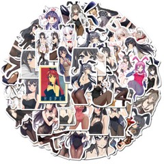 50pcs Bunny Girl Sticker Pack For Water Bottle,Laptop,suitcase,Journaling