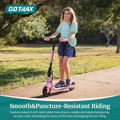 Foldable Kids Electric Scooter Pink 150W 10MPH 7 Mile Range