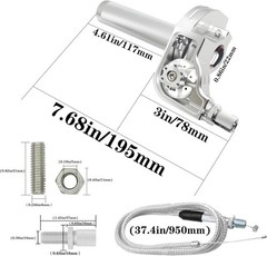 Motorcycle Throttle Assembly,7/8″ Quick Twist Throttle Grips with Throttle Cable