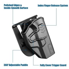OWB Glock 19 Holster – Custom Fit: Glock 19 19X 26 44 45 (Gen 1 2 3 4 5 6) & …