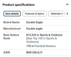 Double Eagle Airsoft-M301F with Spring, Material: : Plastic, Manual Charging