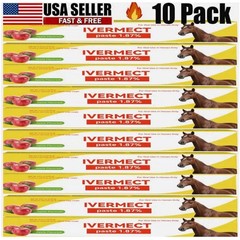 10 Pack Horse Dewormer Paste Apple Flavor EXP1/2028 Discount Price NEW1/2028