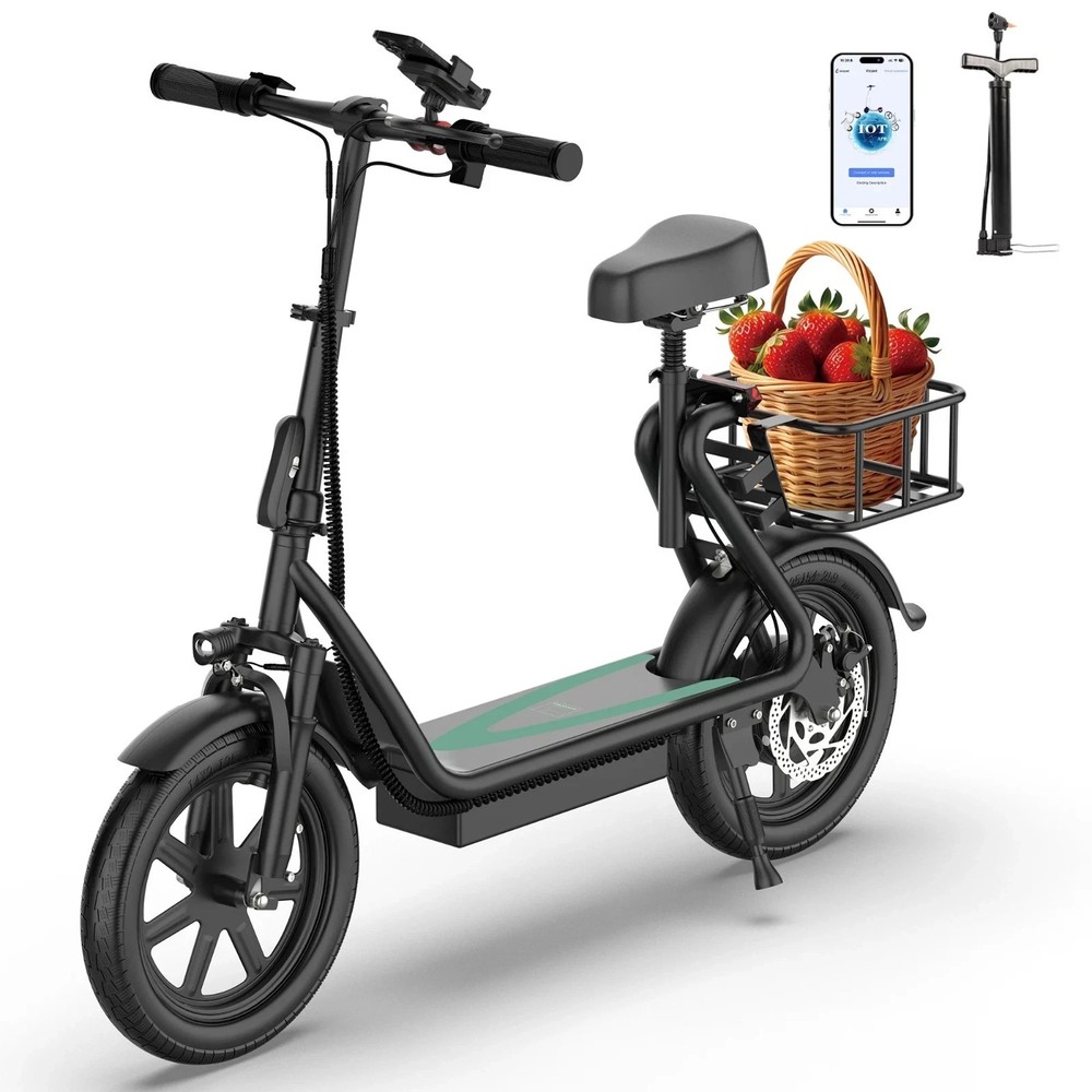 AOVOPRO Adults Seated CommuteElectric Scooter, 22mph Foldable Teens E-Scooter
