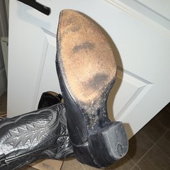 Tony Lama Men’s Black Leather Western Cowboy Boots US 9.5 Style 6214