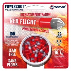 Crosman LF22167 Red Flight .22-Caliber Ultra Heavy Pointed Pellets (100-Count)