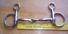 Used Stainless Boucher Baucher Hanging Cheek Snaffle Bit 5 1/2″ Mouth