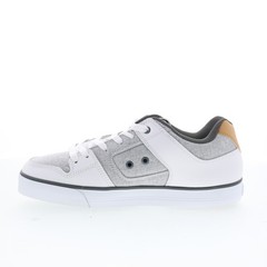 DC Pure 300660-XSWS Mens White Leather Skate Inspired Sneakers Shoes 9.5