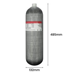TUXING 4500Psi Carbon Fiber Tank 4.7L Pcp Paintball Tank with Valve for Diving