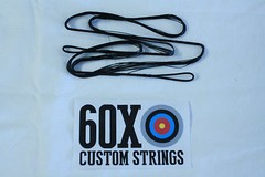 60X Custom Strings 54″ 58 AMO 12 Strand Black Dacron B50 Recurve Bowstrings Bow